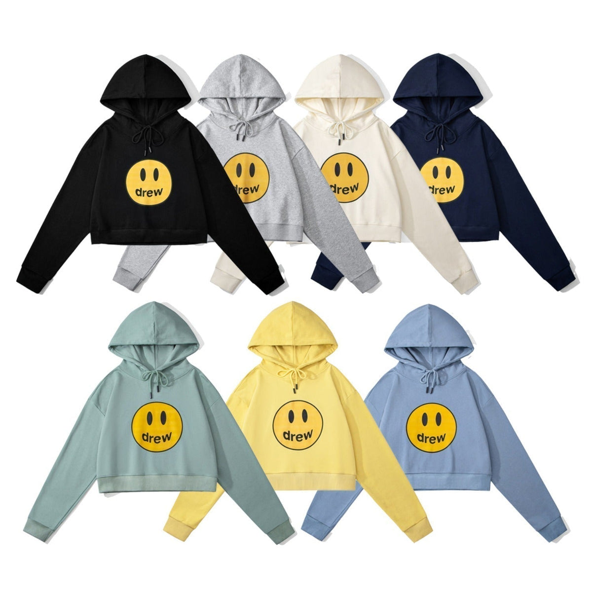 Drew House Hoodie Classic Logo Short Hoodie For Girls