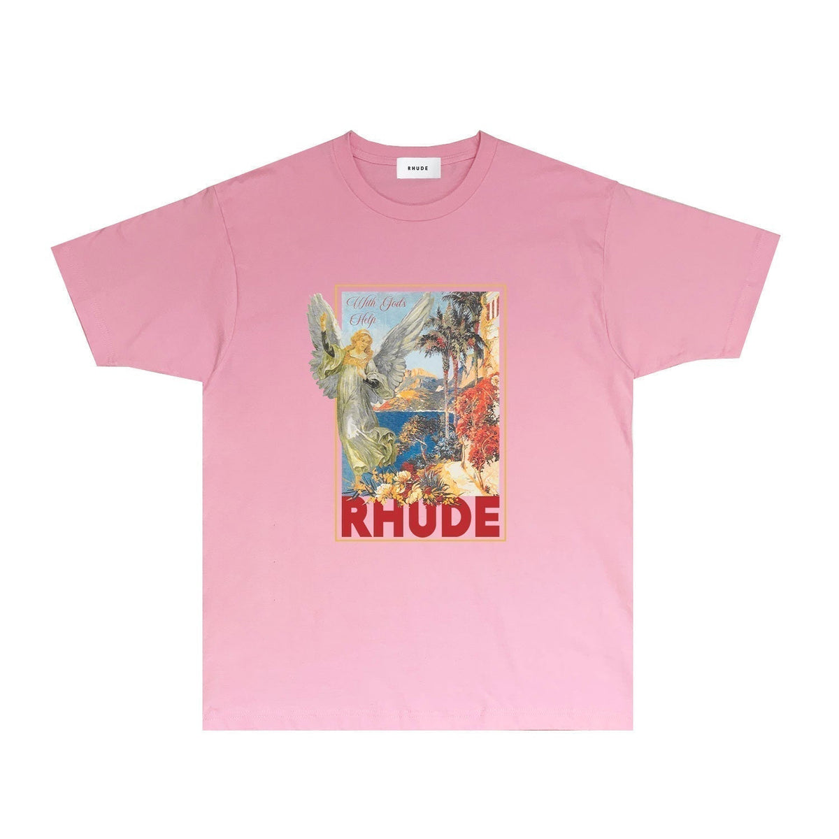 Rhude T-shirts Printed Trendy Pure Cotton