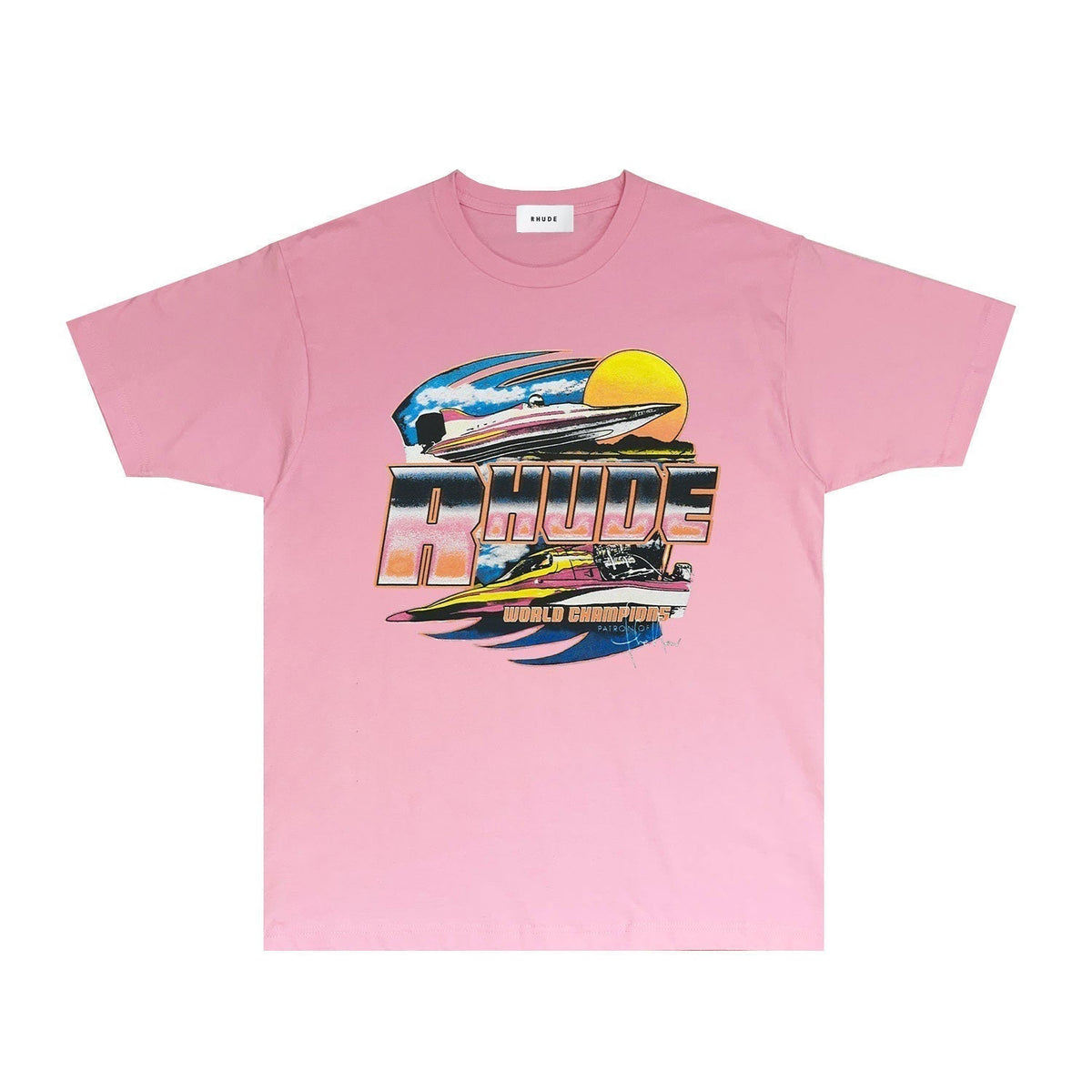 Rhude T-shirts Printed Trendy Pure Cotton