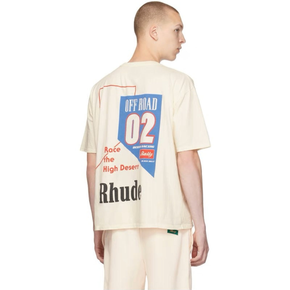 Rhude T-shirt Micro Track Letter Print Short Sleeve T-shirt