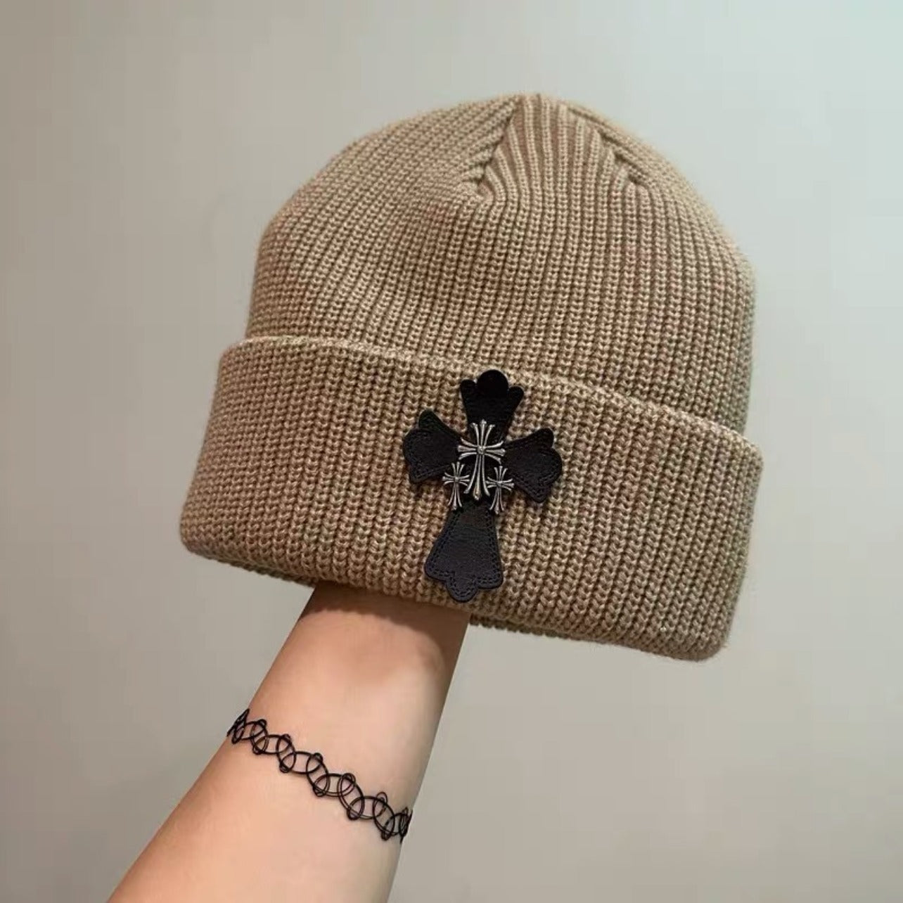 Chrome Heart Beanie Vintage Cross Wool Knitted Hat