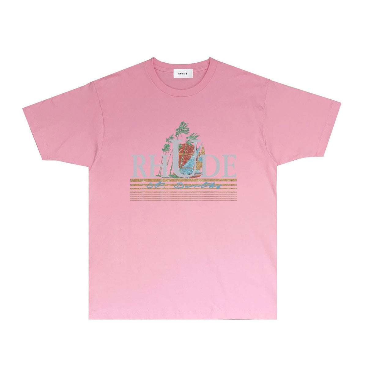 Rhude T-shirts Printed Trendy Pure Cotton