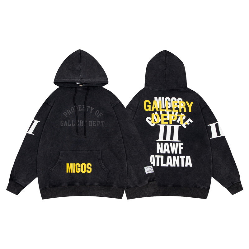 Gallery Dept Hoodie Loose Casual Distressed Hoodie