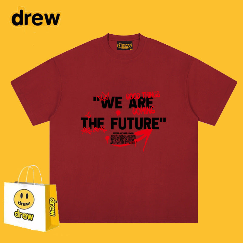 Drew T-shirts Short Sleeve Smiley Print