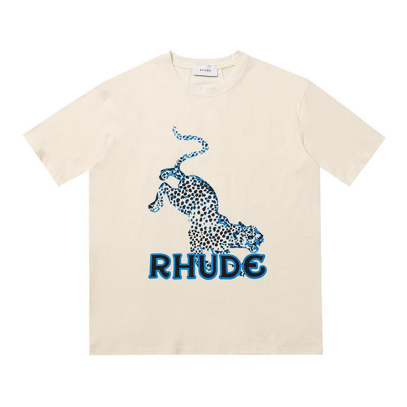 Rhude T-shirt Leopard Print Short Sleeve T-shirt