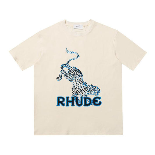 Rhude T-shirt Leopard Print Short Sleeve T-shirt