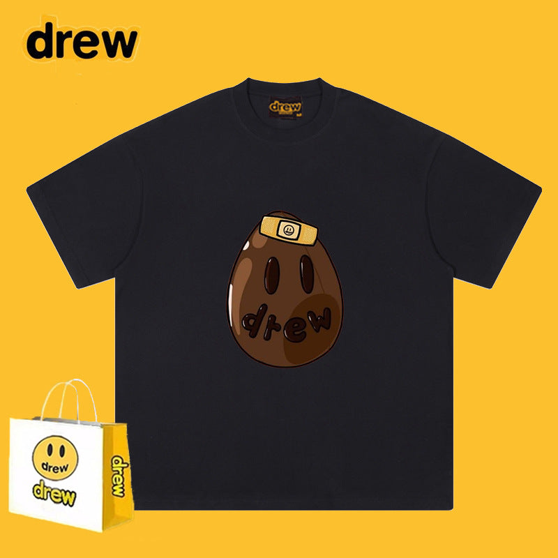 Drew T-shirts Cotton Heavy Short Sleeve Smiley Face