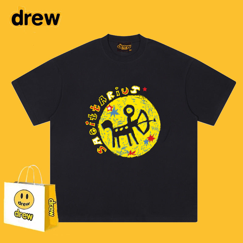 Drew T-shirts Drew Short Sleeve Smiley Face Spring and Summer