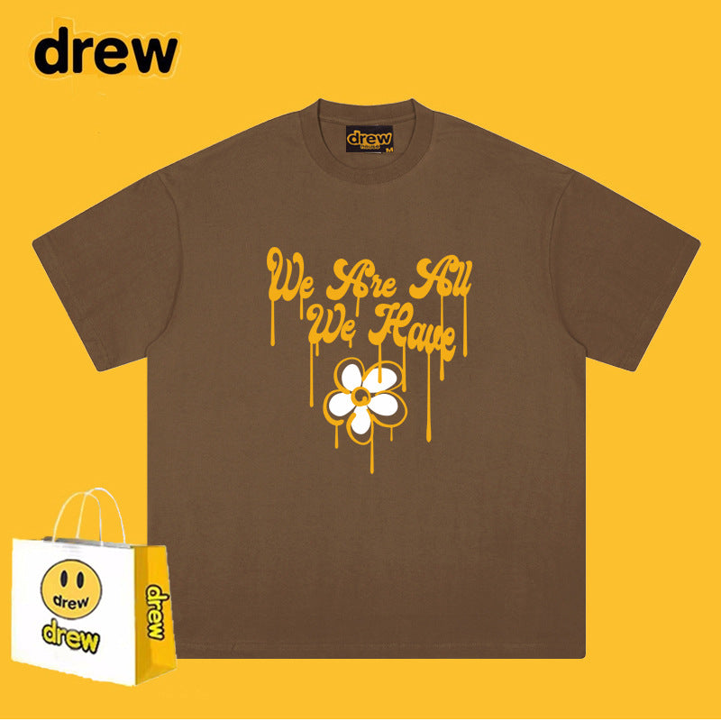 Drew T-shirts Short Sleeve Letter Print