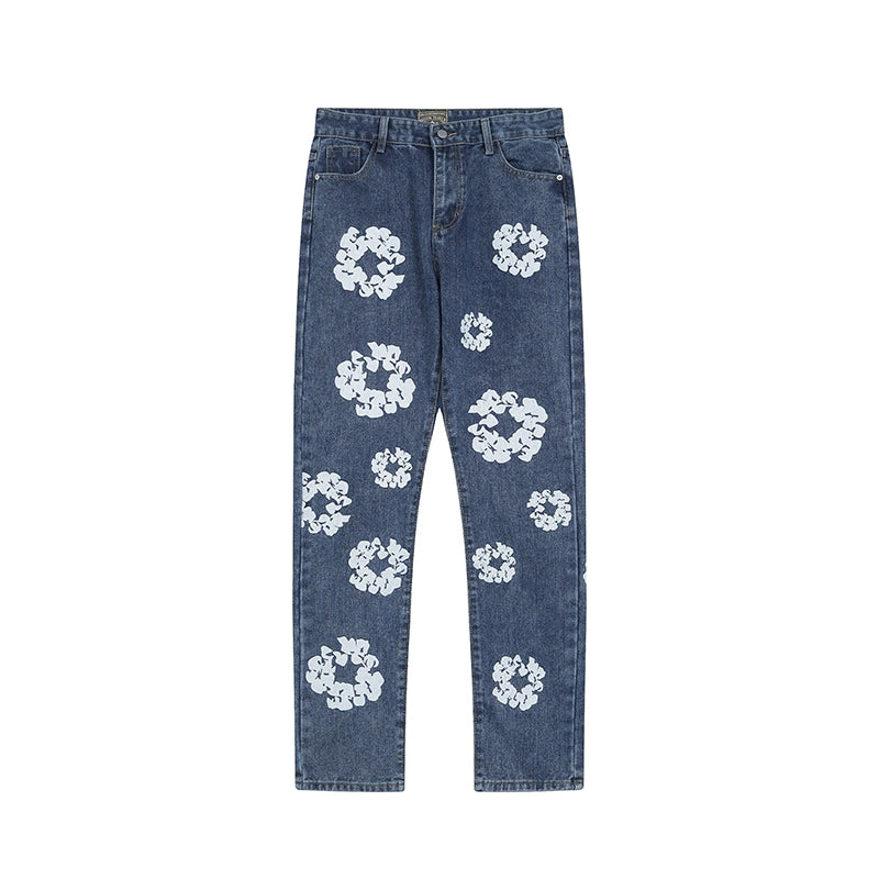 Denim Tears Outfit:Hoodie/Sweatpants (Separate Purchase Options) Casual Denim Jacket Coat Jeans Suit