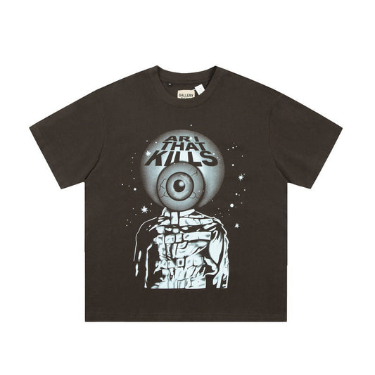 Gallery Dept T-shitrs Men's Vintage Summer Vintage Print Short Sleeves