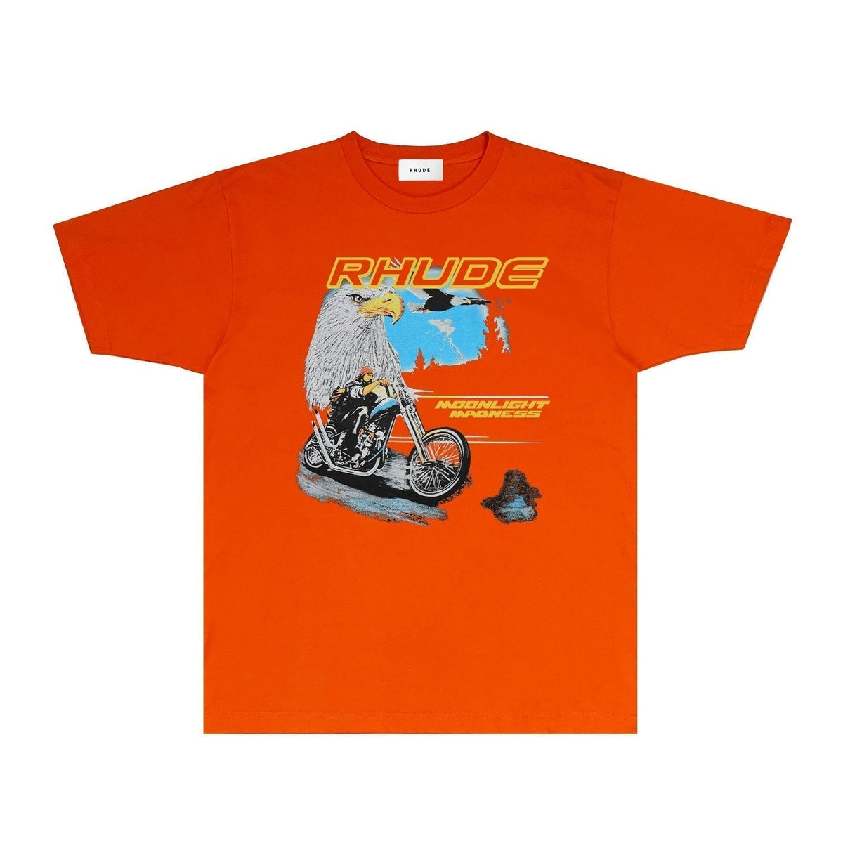 Rhude T-shirts Printed Trendy Pure Cotton