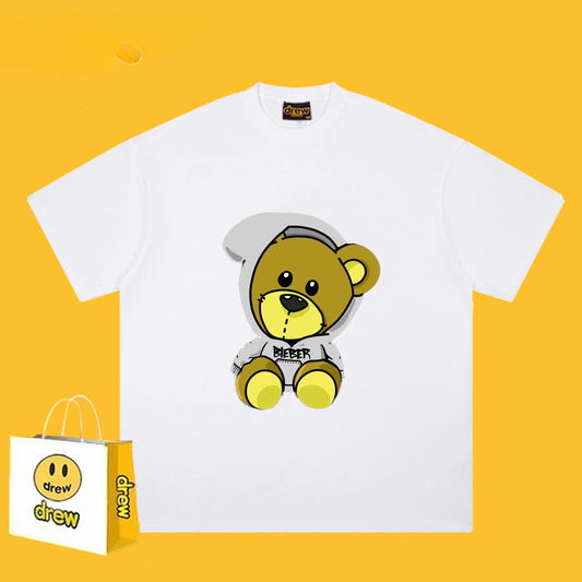 Drew T-shirts Cotton Short Sleeve Bear Print