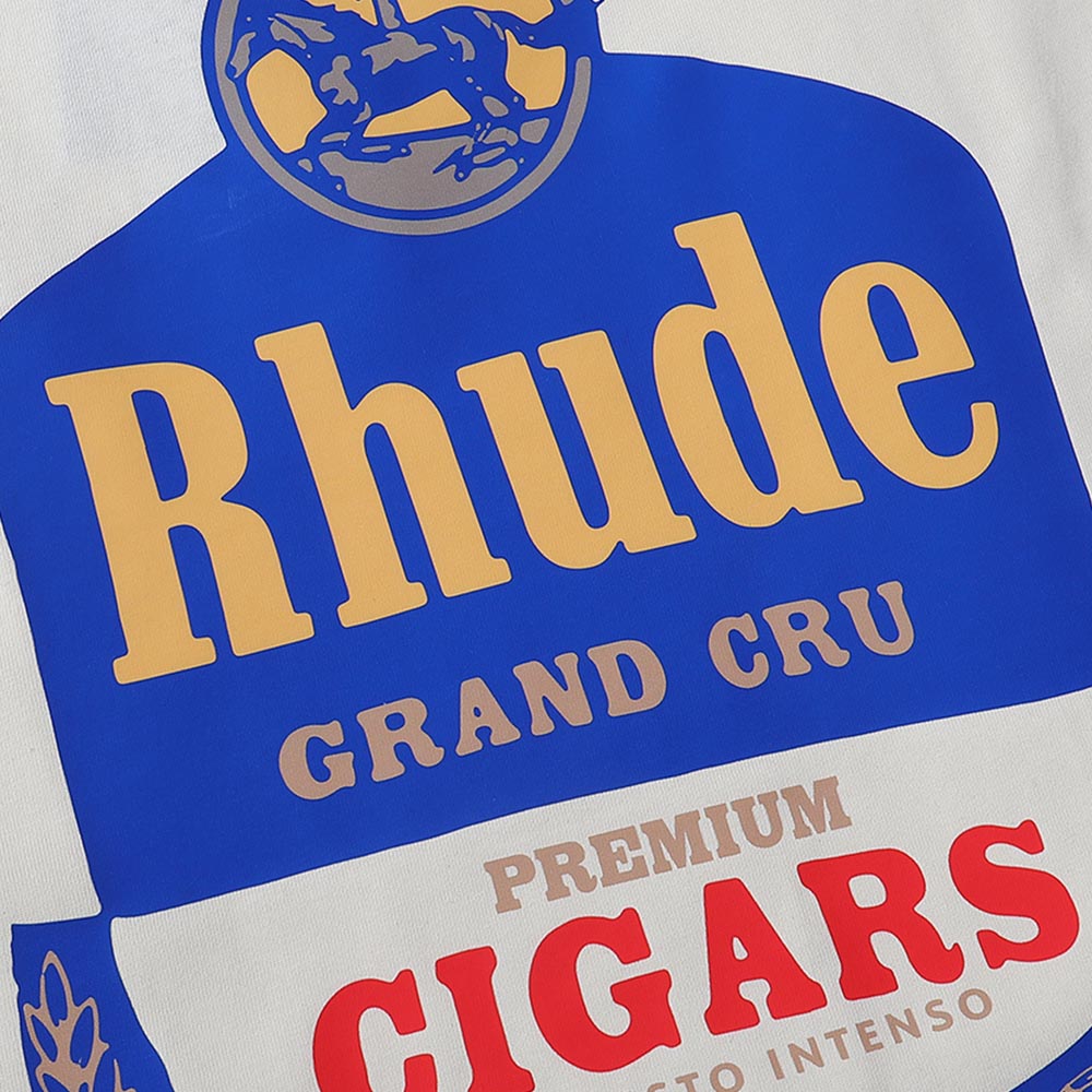 Rhude T-shirts Wine Printing Cotton Casual Short Sleeve Men and Women